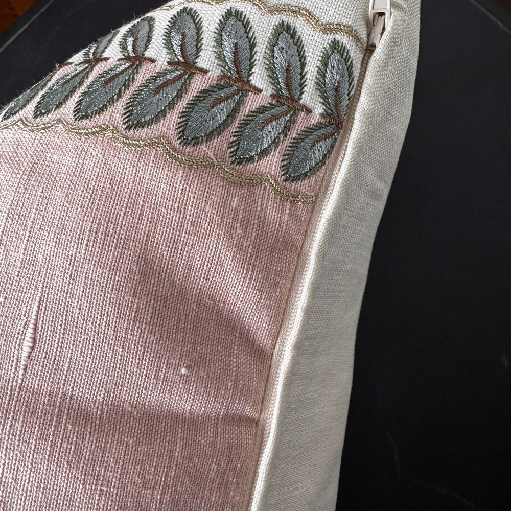 2 Pink and White Decorative Pillow - Picture 3 of 6
